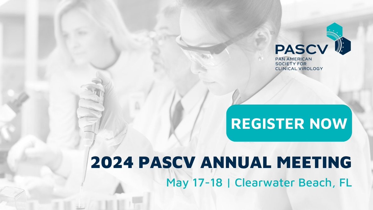 New Name – Same Great Conference! Registration is Open! Join us May 17-18 for the 2024 PASCV Annual Meeting. Formerly known as the Molecular Virology Workshop. pascv.org/page/pascv #PASCV2024 #virology #molecularbiology #diagnostics