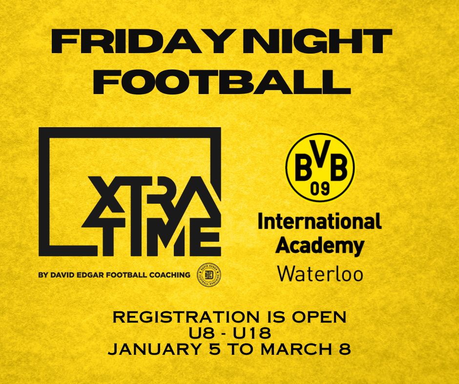bvbiawaterloo's tweet photo. Join us in partnership with @defc_ca for some XTRA TIME training. Registration is live. https://t.co/b9PQZDfPvo. #BVBIAWATERLOO #SOCCER #KW #DAVIDEDGAR https://t.co/xPxbICawph