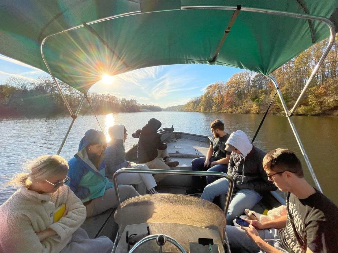 BWRiverkeeper's tweet photo. Enjoyed taking Carla Atkinson‘s UA Freshwater Ecology students out on river patrol last week. We talked about Tuscaloosa sewage spills, Nucor Steel, Warrior Asphalt, chemical plants, dams, Hunt Oil Refinery, and much more. https://t.co/LIIrML9Gyj