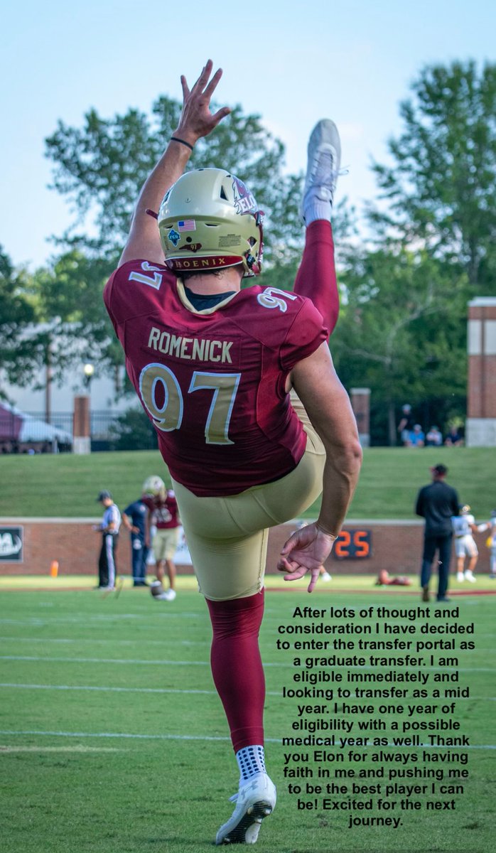 Thank you Elon players and staff! Excited for what’s next immediately eligible!