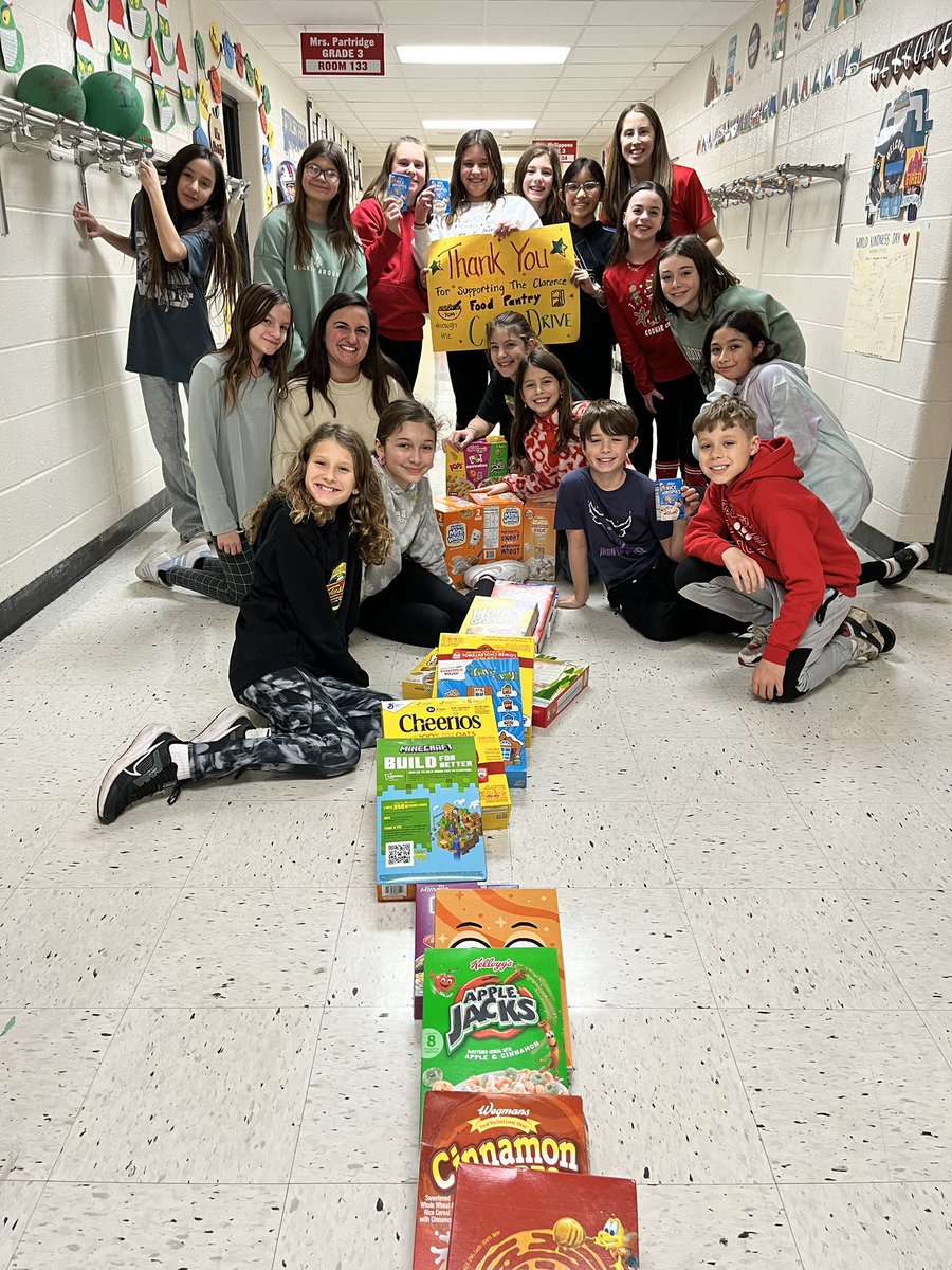 goledgeview's tweet photo. Impressed with our student leadership team and the success they had with their cereal drive! 🥣 #ClarenceProud https://t.co/3V5MPtCp4Y