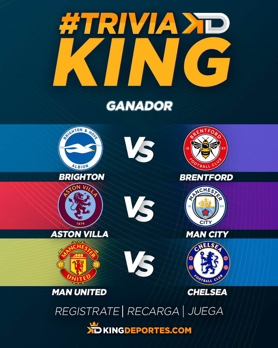 kingdeportesve's tweet photo. La #TriviaKing ha llegado⚽️🔥

Recuerda para participar debes like comentar tu predicción y repostear 😎

Para el partido del día  06/12/23 ✅ https://t.co/6S6nOoEVtN