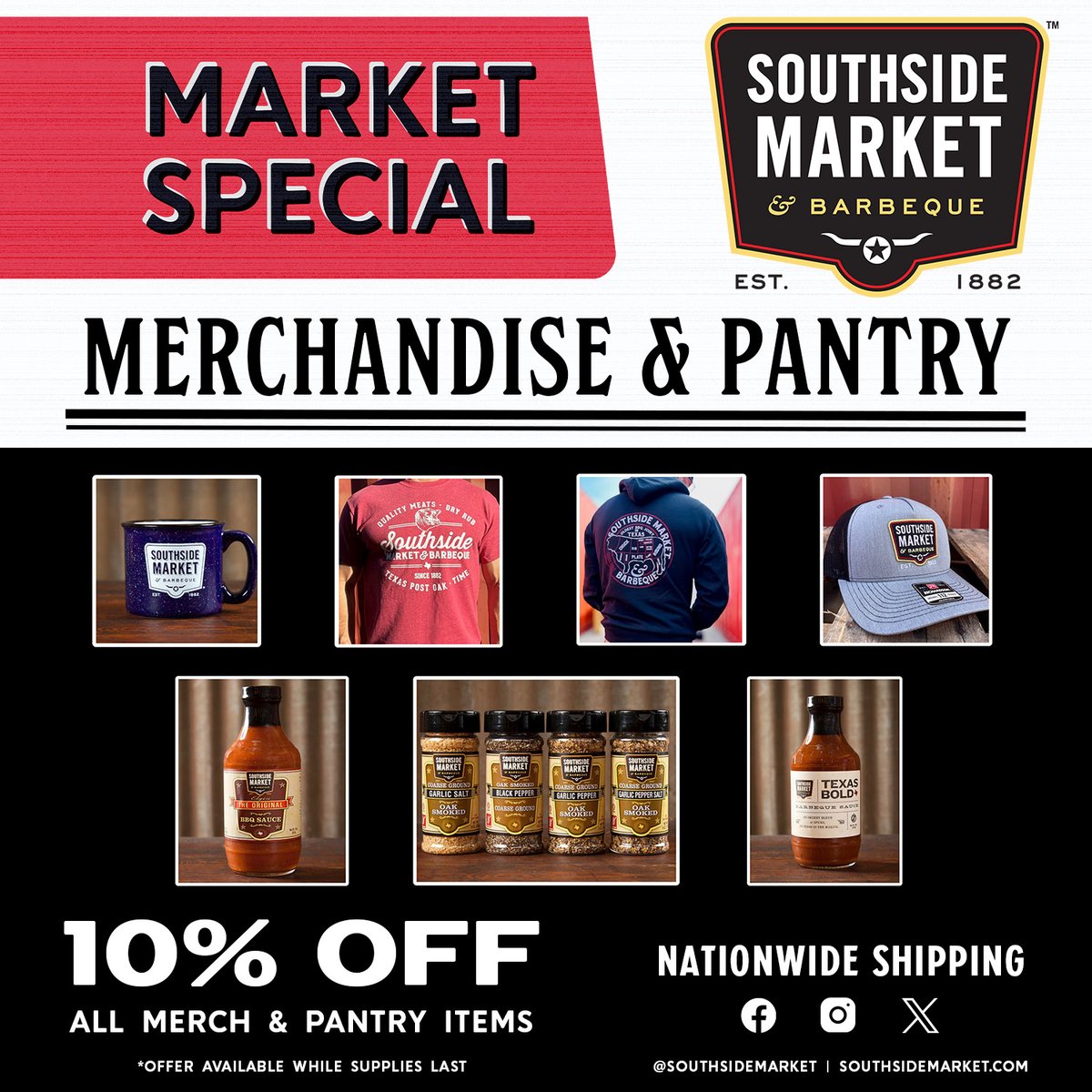 🎁 Exciting news! Jump into the festive season with our new Market Special – Get 10% off all merchandise and pantry items in-store and online! Use promo code: Dec10 online for your merry savings. 🎄We ship nationwide! #MarketSpecial #DecemberSavings southsidemarket.com/collections