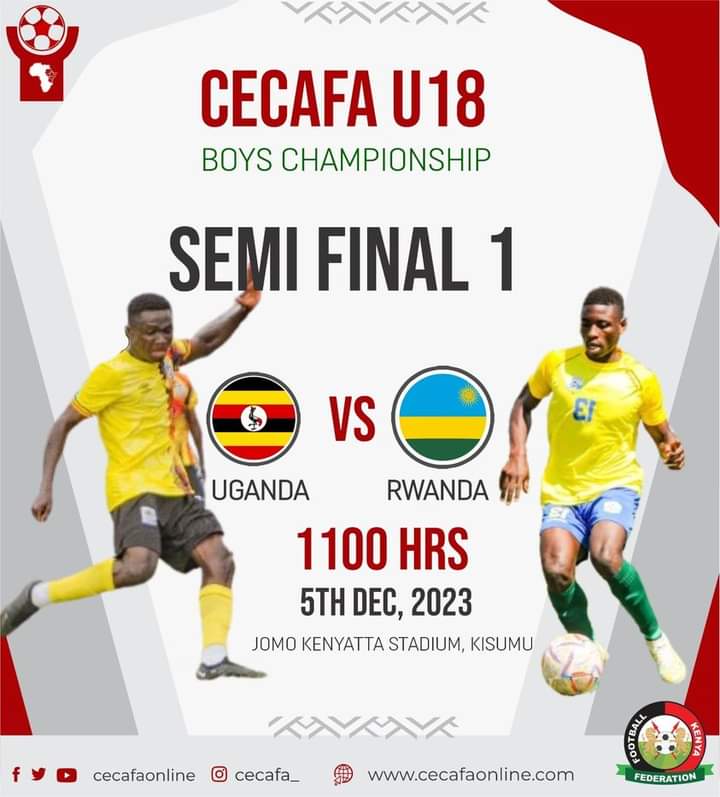 sportstourismlt's tweet photo. It is going to be a Sporty ⚽⚽ Tuesday, 5th Dec 2023 in Kisumu County as the county will host semifinals of #CECAFAU18 

 Rwanda vs Uganda 
Kick Off : 1100 Hrs

Kenya #JuniorStars vs Tanzania 
Kick Off : 1430 Hrs

Which Team and Country will carry the Day?🎯🏅

#SportsTourism https://t.co/WLu47AEiQc