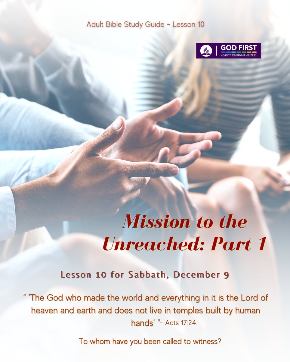 Dynamicstewards's tweet image. 𝑴𝒊𝒔𝒔𝒊𝒐𝒏 𝒕𝒐 𝒕𝒉𝒆 𝑼𝒏𝒓𝒆𝒂𝒄𝒉𝒆𝒅: 𝑷𝒂𝒓𝒕 1: ssnet.org/lessons/23d/le…

What can we learn from Paul&apos;s interaction with the Athenians? How can we also reach out to others?

#MissiontothePowerful
 #Mission #AdultBibleStudyGuide