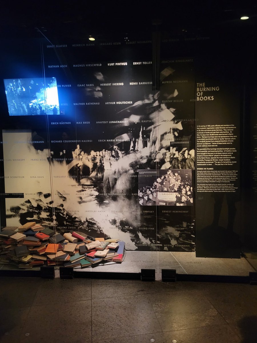MediaWkms's tweet photo. I went to D.C., yesterday to visit  the Holocaust museum.   This is a reminder of how much power the written word has and why we do not want to get rid of access to it or to try to erase the truth from our history's past. https://t.co/slj3IthZXS