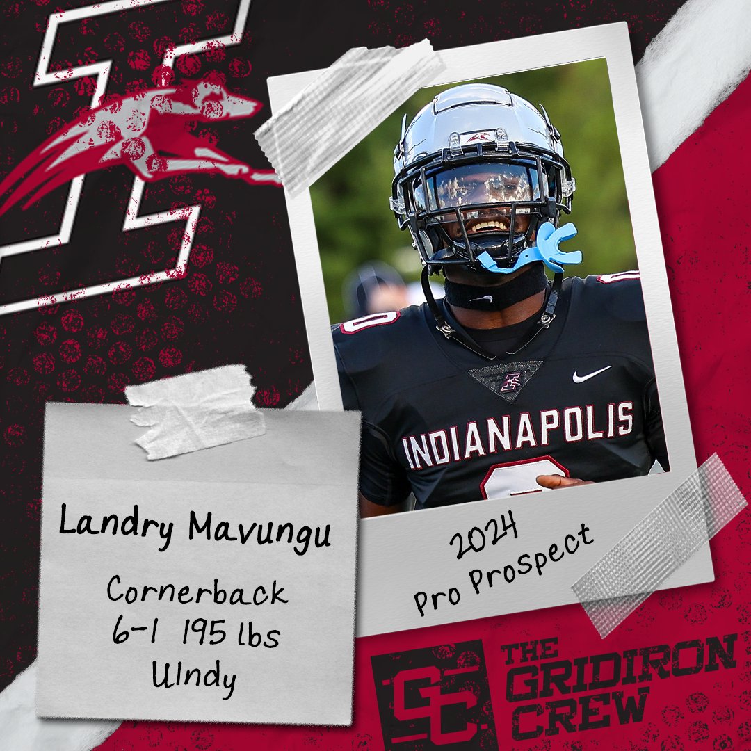 ⚠️ Attention Pro Scouts, Coaches, and GMs ⚠️

You need to look at 2024 Pro Prospect, Landry Mavungu @landry_mav2x, a CB from @UIndyFB

👀 See our Interview: thegridironcrew.com/landry-mavungu…

#2024ProProspect #DraftTwitter #NFLDraft #NFL #CFLDraft #CFL #ProFootball 🏈