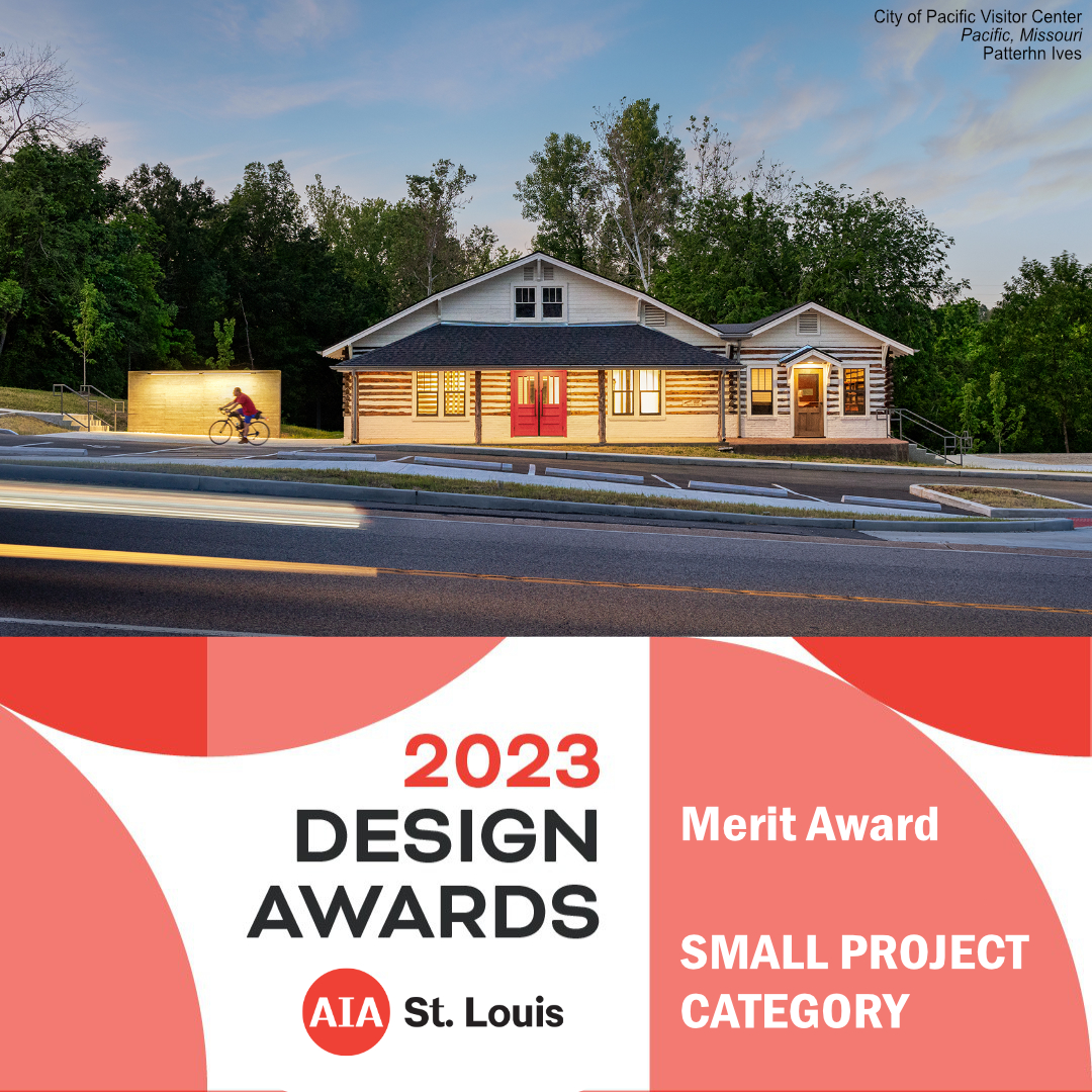 aiastl's tweet photo. In the Small Project category at the 2023 AIA St. Louis Design Awards, patterhn ives, llc received a Merit Award for the City of Pacific Visitor’s Center .

 Congratulations!

 #aia #designawards #design #awards #designstl #stlouis #stlarchitecture https://t.co/0cqbf0DH67