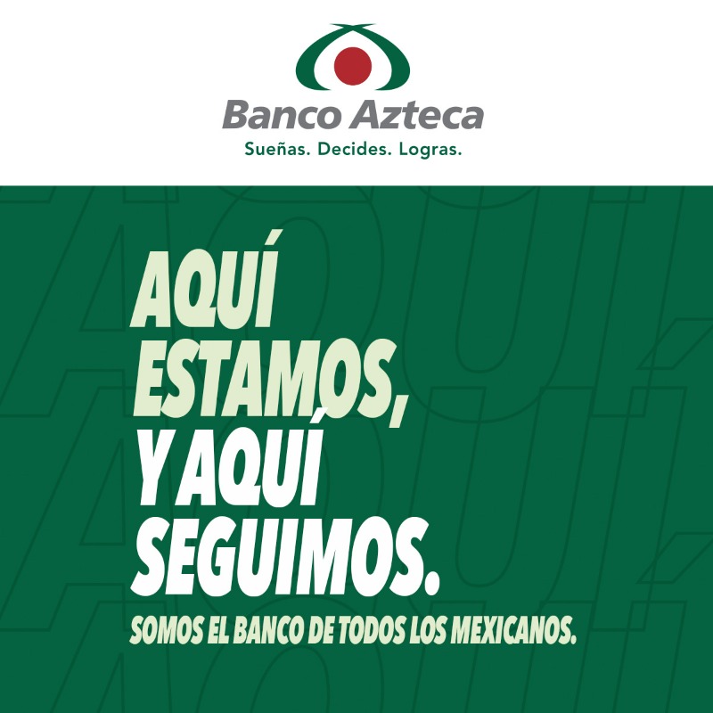 BancoAzteca's tweet photo. Aquí estamos y aquí seguimos. #BancoAzteca https://t.co/8bINVvrrBh
