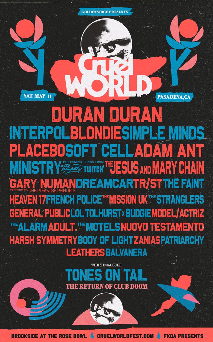 Here we go. Cruel World 3 is coming - and check out the lineup. I'll see you there - and feel free to SHARE this.