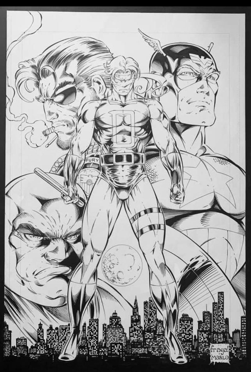 In a Liefeld FB group, I lamented @robertliefeld having not drawn Daredevil except on occasional covers. 

Someone brought up an issue of What The..?! with a Liefeld DD page.  I posted it; then @FragaBoom brought the layouts! And I saw the Heroes Reborn DD plan! 

Cool Stuff! #DD