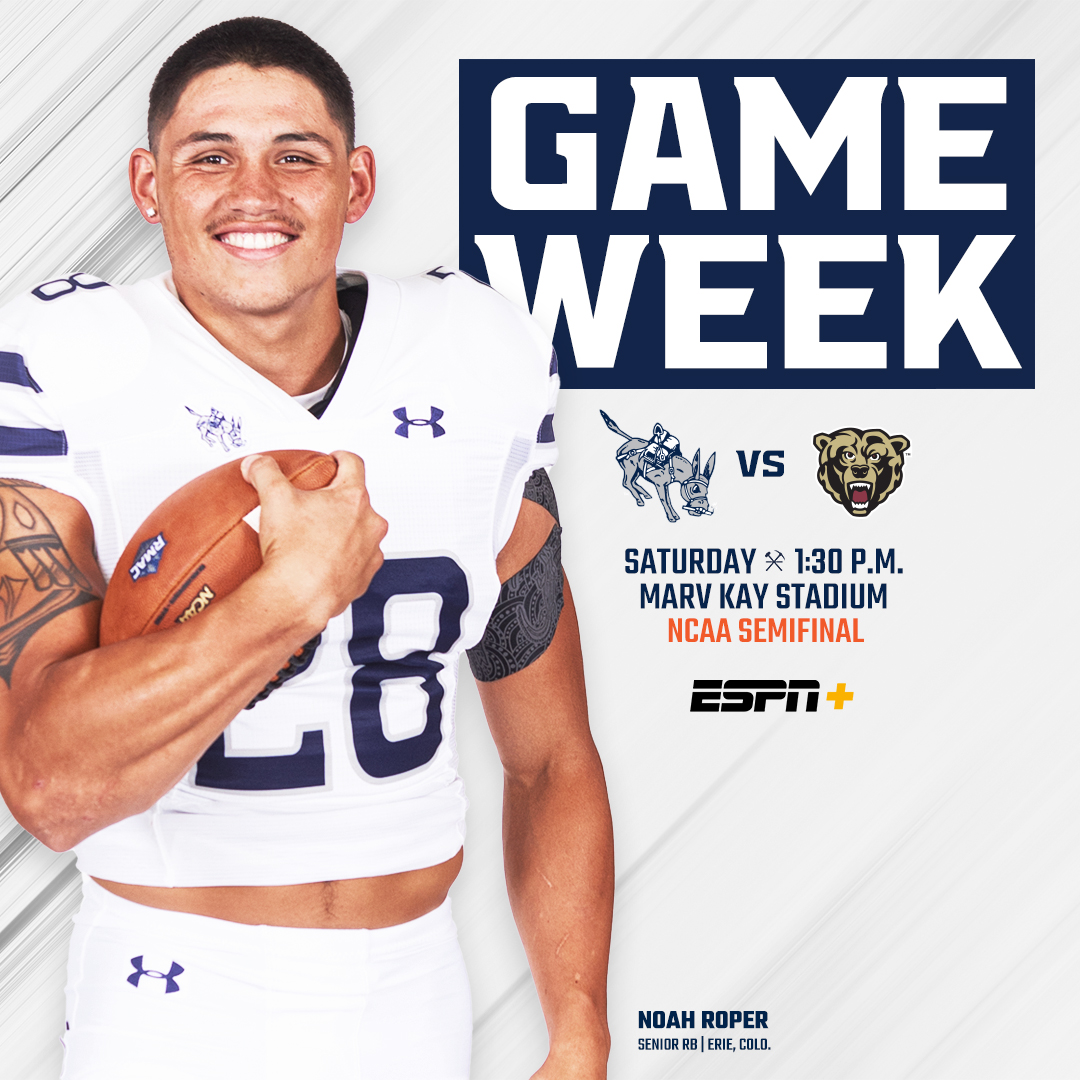 𝗡𝗖𝗔𝗔 𝗦𝗘𝗠𝗜𝗙𝗜𝗡𝗔𝗟

#1 Mines 🆚 Kutztown
🏆 NCAA Semifinal
🕜 Saturday, 1:30 p.m.
📍 Marv Kay Stadium
📺 ESPN+
🎟️ minesathletics.com/tickets
🧨 BlasterCard holders FREE

#HelluvaEngineer⚒️