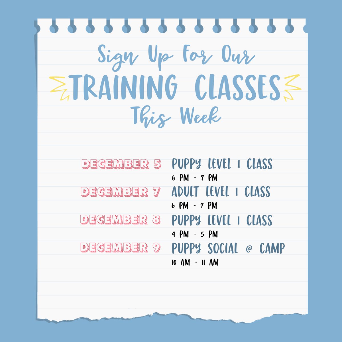 CampBowWowLaf's tweet image. Now this is something to bark about!🙌
Join us at Camp Bow Wow Lafayette for our weekly Training Classes!

To sign-up, please call 337-237-3647!

#CampBowWowLafayette #DoggyDaycareAtItsBest #TrainingClasses