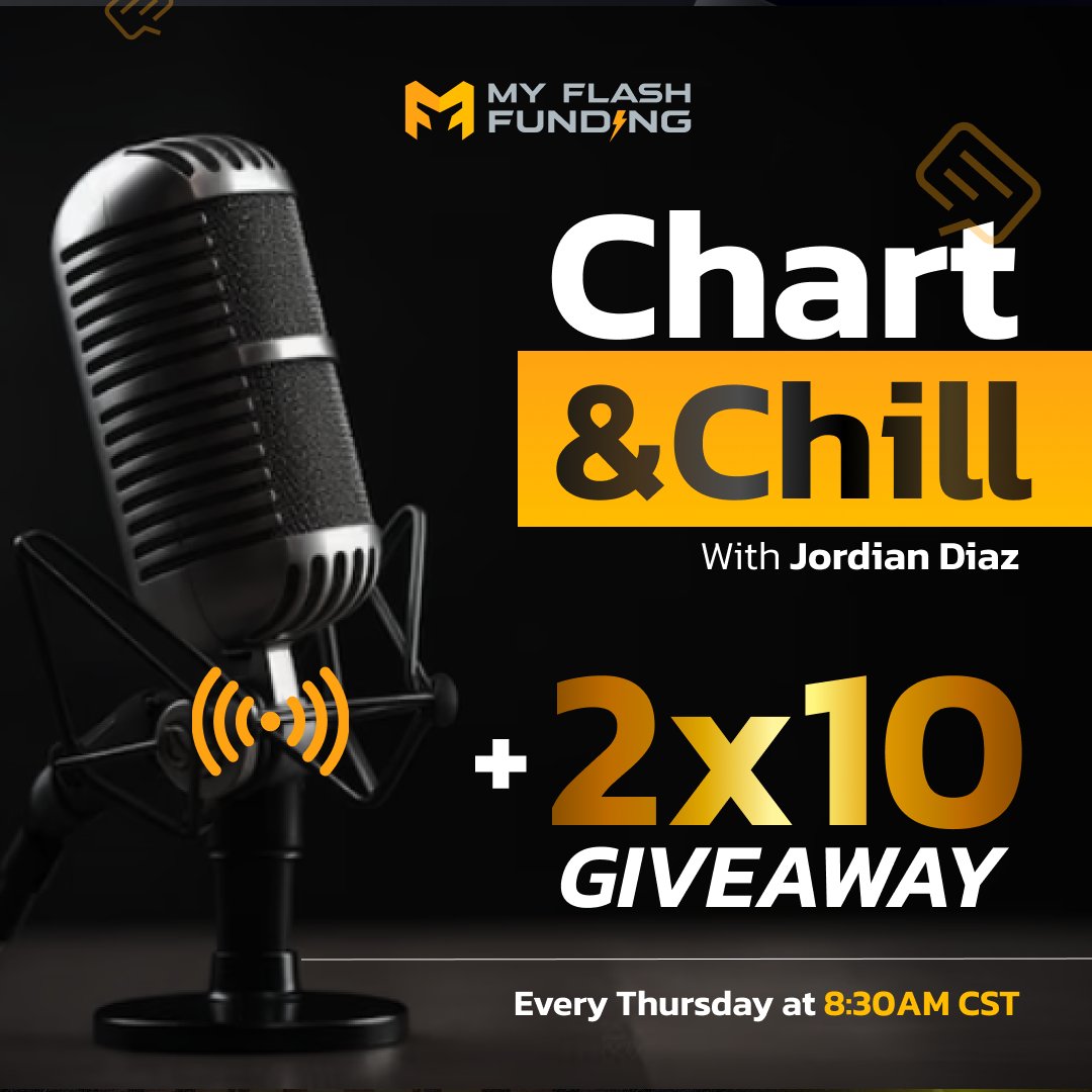 myflashfunding's tweet photo. Join us for Chart &amp; Chill, every Thursday at 8:30AM CST ⚡

Get market insights from our top trader Jordan Diaz and connect with our community.

Plus, win one of two $10K accounts we give away each week! 🎁

Do NOT miss it 👉 https://t.co/6UcQl6uR4B https://t.co/TAUqsILZJ0