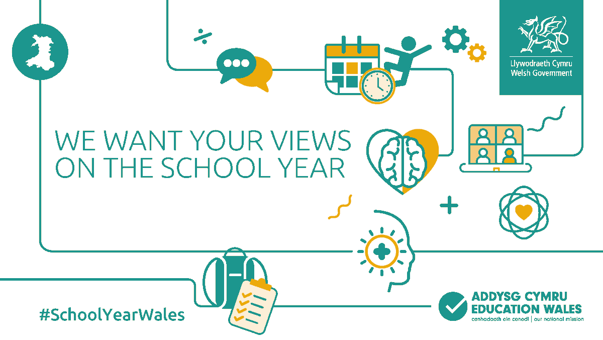 WG_Education's tweet photo. If you have children at school in Wales tell us what you think about proposed changes to the school year to improve wellbeing and better support learners, families and teachers. 

Share your views at https://t.co/Yz3znibuZl

#SchoolYearWales https://t.co/KJhT2rtOxr