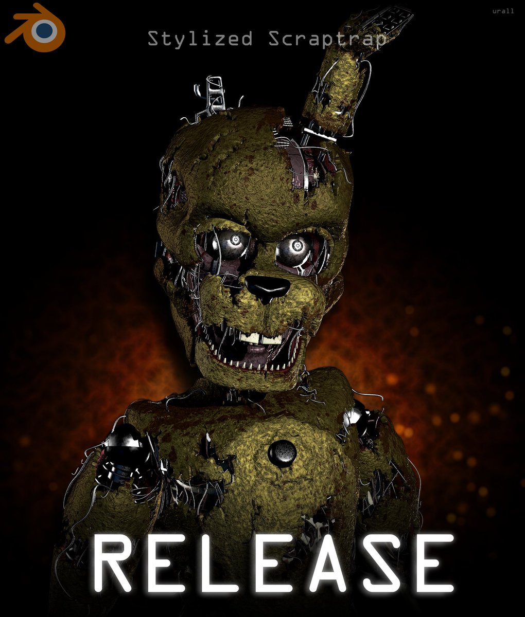 T . m . on X: , FNaF 3 Pack (Part 1) Blender 2.79 Release