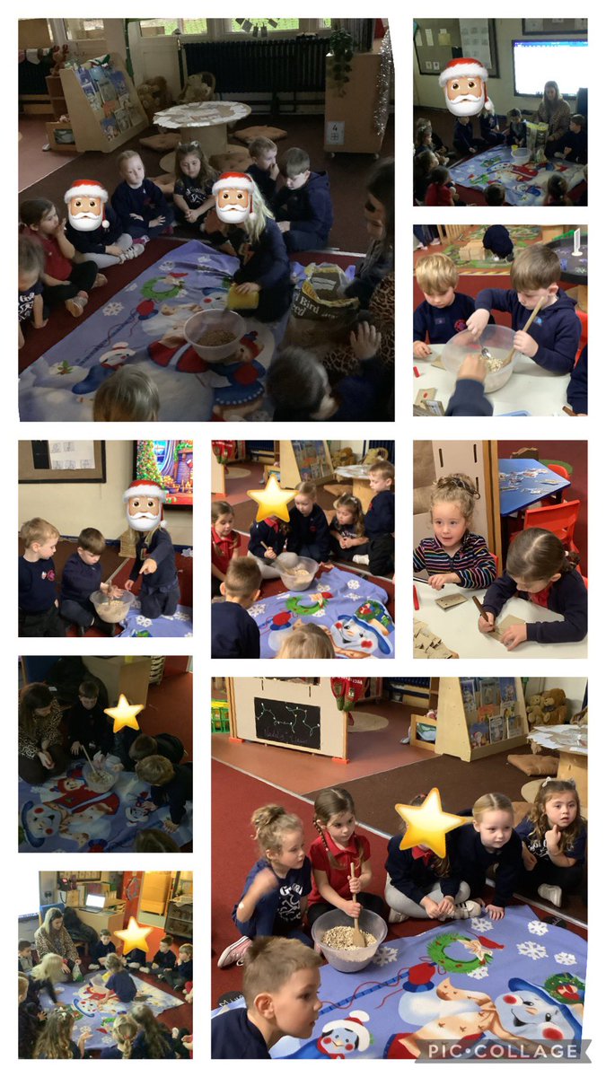 Diwrnod prysur yn paratoi bwyd hudolus i’r ceirw. 
🎅🏼🦌🎄
A busy day in Reception class today, preparing food for Santa’s reindeer.