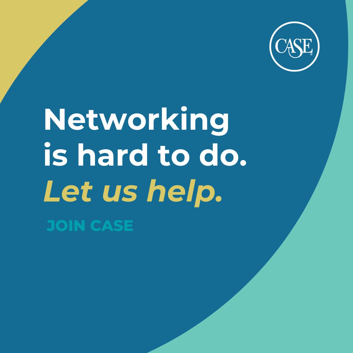 Finding the right group of advancement professionals can be difficult. Let CASE do the hard work for you. With a CASE membership, a group of professionals with the same challenges and goals is ready to meet you. Learn more and become a member: hubs.ly/Q029DV-T0