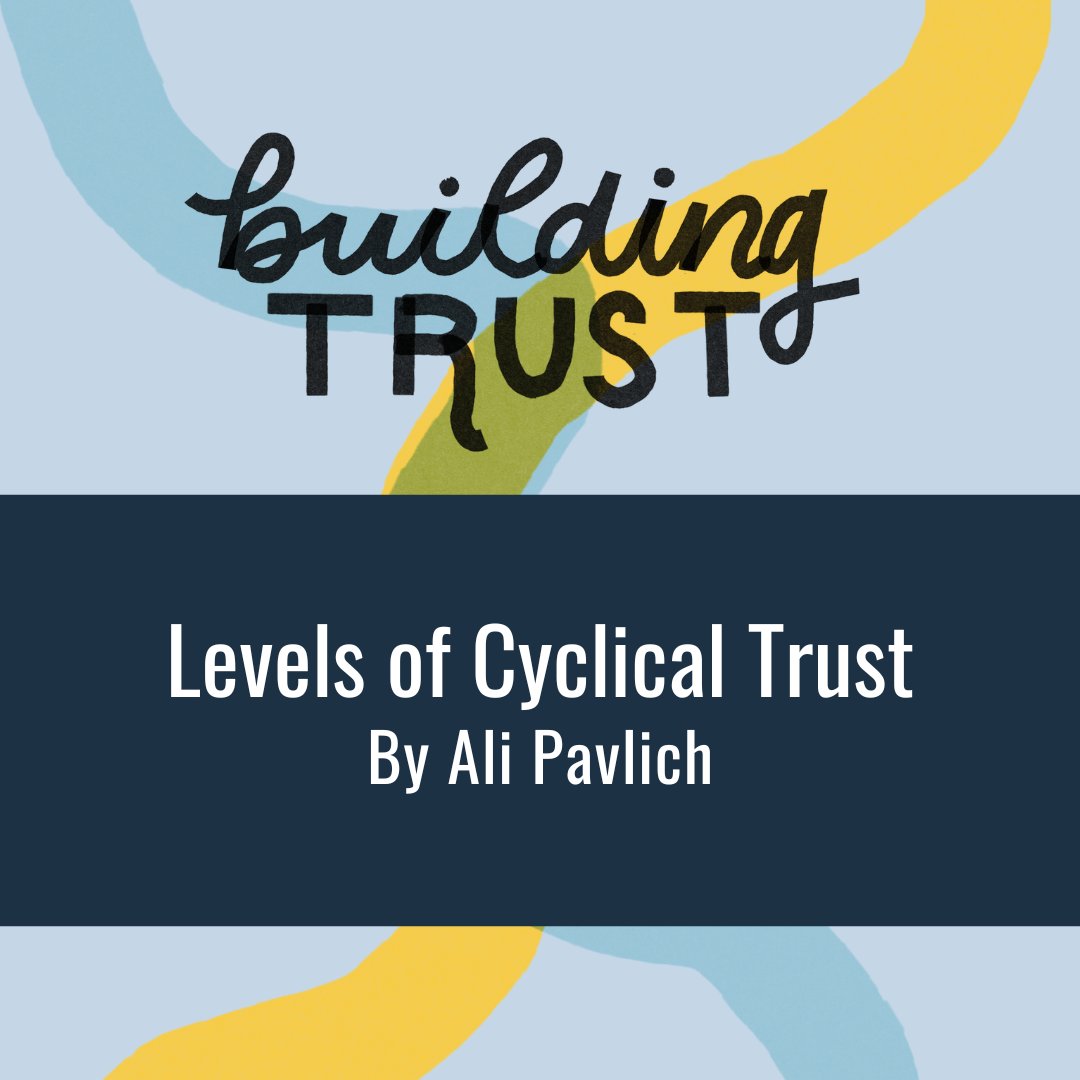 Campaign for a Creative Generation (@campaign4genc) on Twitter photo "There are two things that feel true to me regarding building trust: different layers of trust that coexist and the cyclical nature of building them."
Read the next blog in our BUILDING TRUST series: "Levels Of Cyclical Trust" by <a href="/alipav/">ali pavlich</a>: ow.ly/ClE450Qf1Wg "There are two things that feel true to me regarding building trust: different layers of trust that coexist and the cyclical nature of building them."
Read the next blog in our BUILDING TRUST series: "Levels Of Cyclical Trust" by <a href="/alipav/">ali pavlich</a>: ow.ly/ClE450Qf1Wg