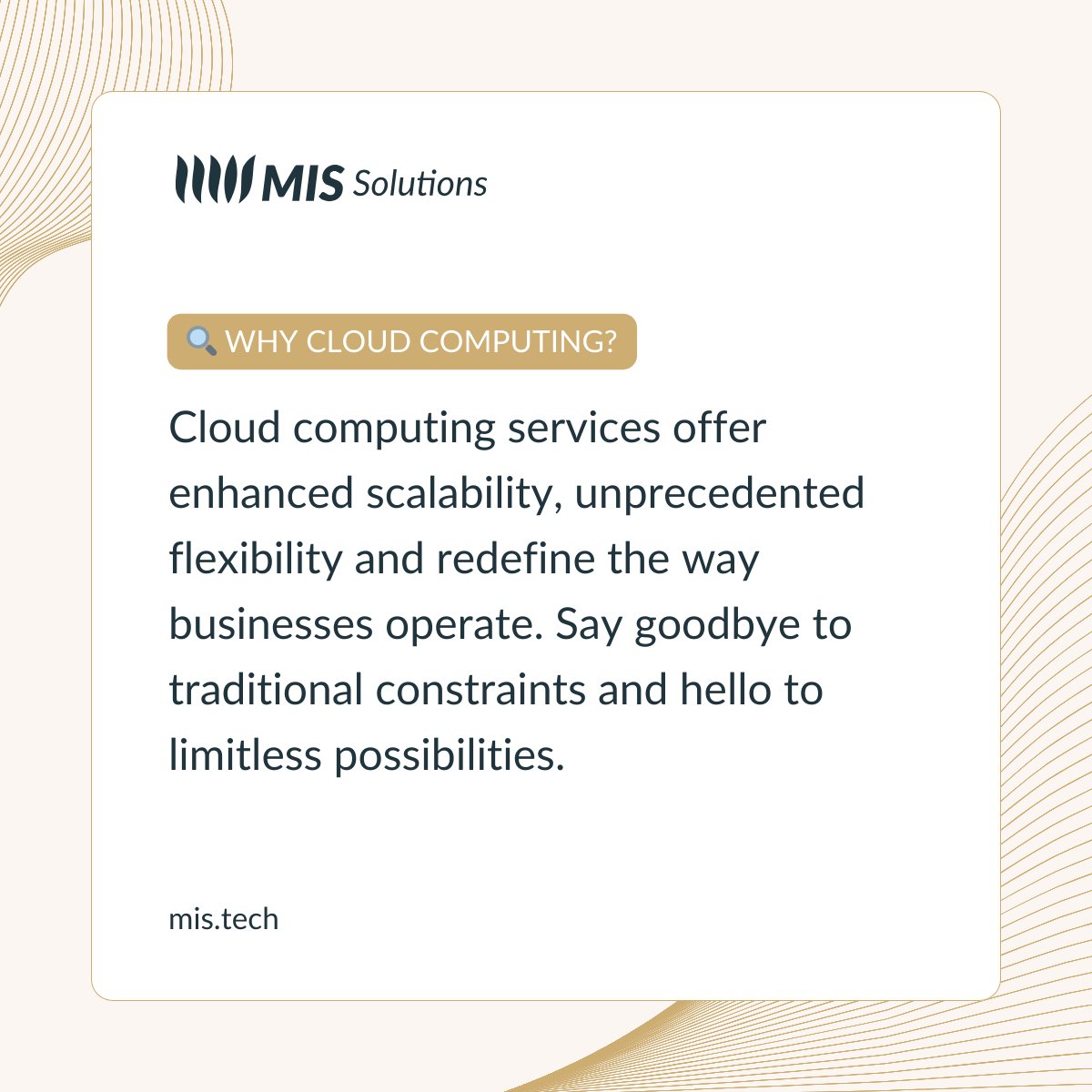 solutions_mis's tweet photo. Embrace the #CloudRevolution with MIS Solutions! 🌐✨ 
From enhanced scalability to limitless possibilities, our Cloud Computing services redefine success. Ready to soar with the clouds? Explore more: https://t.co/2JnOxecAMK

#InnovationHub #DigitalTransformation #MISsolutions https://t.co/NWol5BCHwY