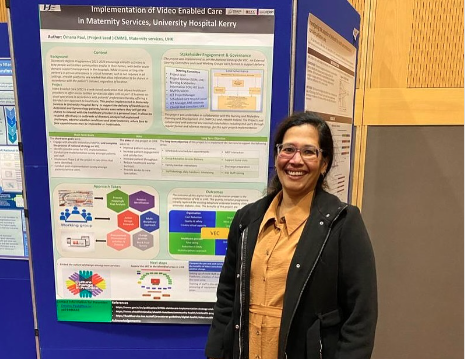 Huge congratulations to Omana Paul, CMM3 MNCMS UHK for winning first prize at the @ehealthireland conference for her project on ‘The Implementation of VEC (Video Enabled Care)’ in #UHK. 👏

#Better2getherDH2023