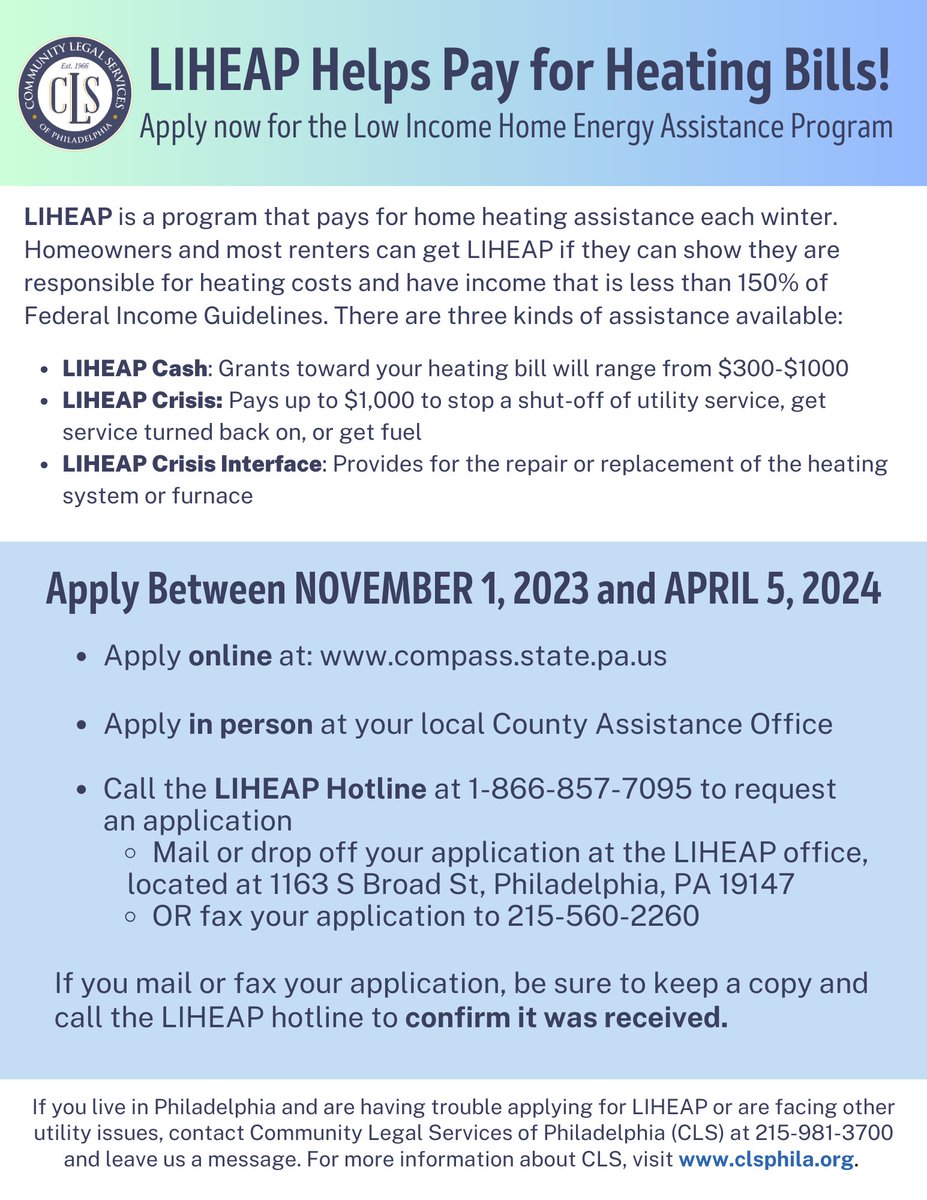 Cold Weather Reminder: LIHEAP is a government program that offers up to $1000 in financial aid for winter heating costs to eligible homeowners and renters. Learn more and apply here: loom.ly/bmGP_9E