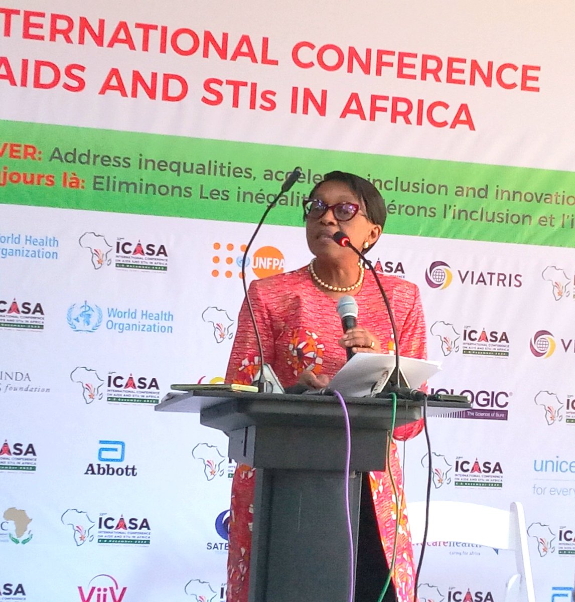 munyabless's tweet photo. Dr Matshidiso Moeti @WHOAFRO Director speaking at official opening of @icasa2023 has said primary health care can't function without strengthening connections with #communities. Work can't be done by doctors &amp; scientists only but we need #community @dangou_jean #ICASA2023 https://t.co/KXUhDhaPI4