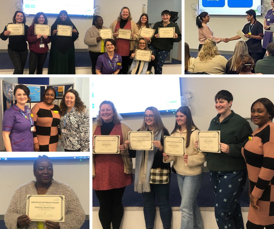 Congratulations to our first cohort of colleagues to complete the new Preceptorship Programme 🙌

We were joined by <a href="/MelvinaStober/">Melvina S</a> as we marked the achievements of our newly qualified nursing, midwifery and allied health professional staff in their first year at #TeamUHBW (1/2)