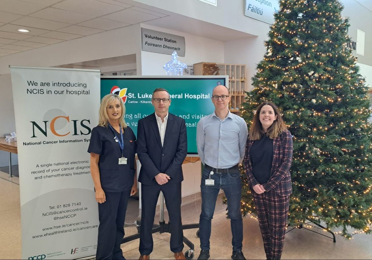 hseNCCP's tweet photo. Congratulations @lukes_ck  the 16th hospital to go live with the National Cancer Information System #NCIS improving the #quality &amp; #safety of cancer care for patients.  Great achievement for all staff involved in St Luke’s, Kilkenny, @hsenccp and @ehealthireland, @HSElive https://t.co/KXJ1n4DVHR
