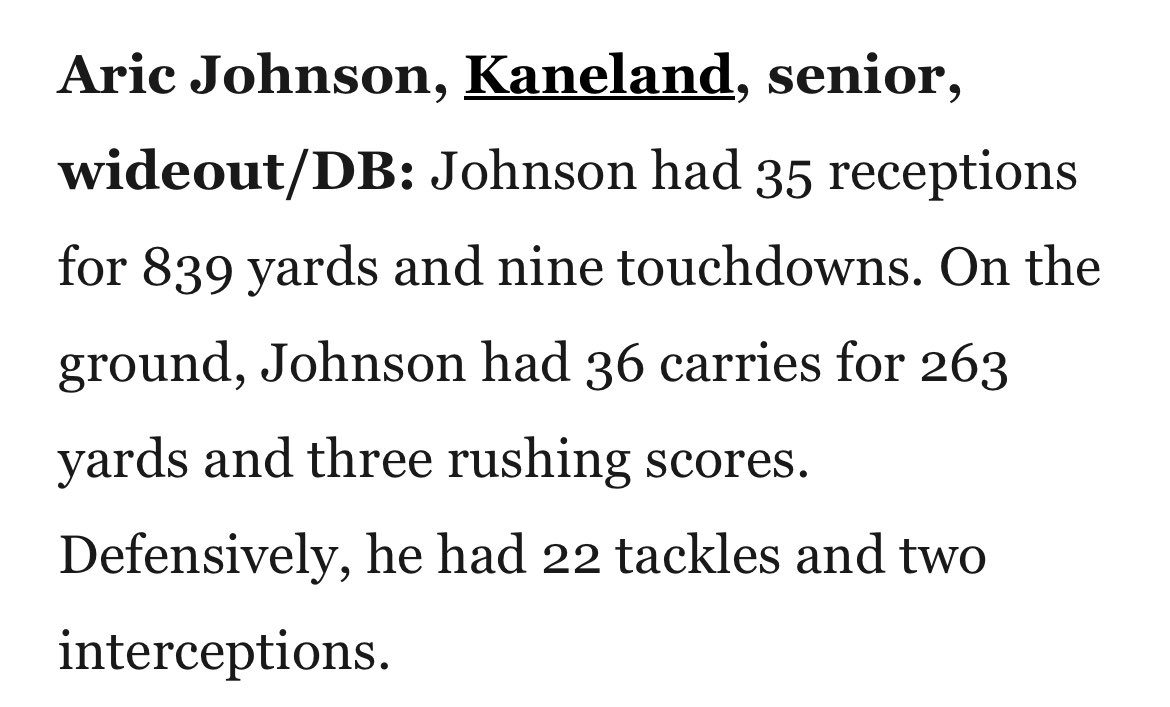 Truly blessed to be named to the Kane County Chronicle All-Area Football Team! @KanelandFB @EDGYTIM @DeepDishFB @eftfootacademy4 @AllenTrieu @FNDrive