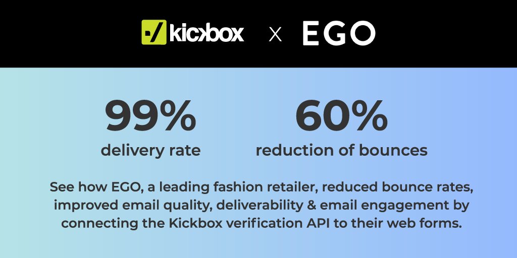 We ❤️ a good customer success story. See how fashion & shoe retailer @egoofficial__ revolutionized their #emailmarketing by implementing the Kickbox #emailverification API, helping them boost their deliverability, engagement & data quality. Read case study kickbox.com/case-studies/e…