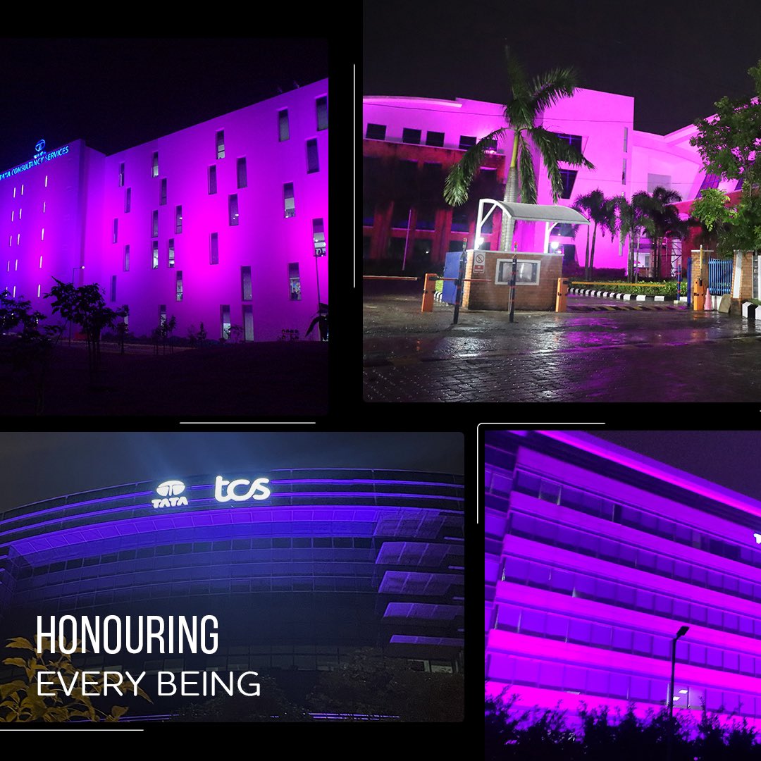 TCS's tweet photo. On #InternationalDayOfPersonsWithDisabilities, TCS campuses shone in purple to recognize the strength of our employees and support their aspirations.
#OneTCS https://t.co/kzkkiqMUij