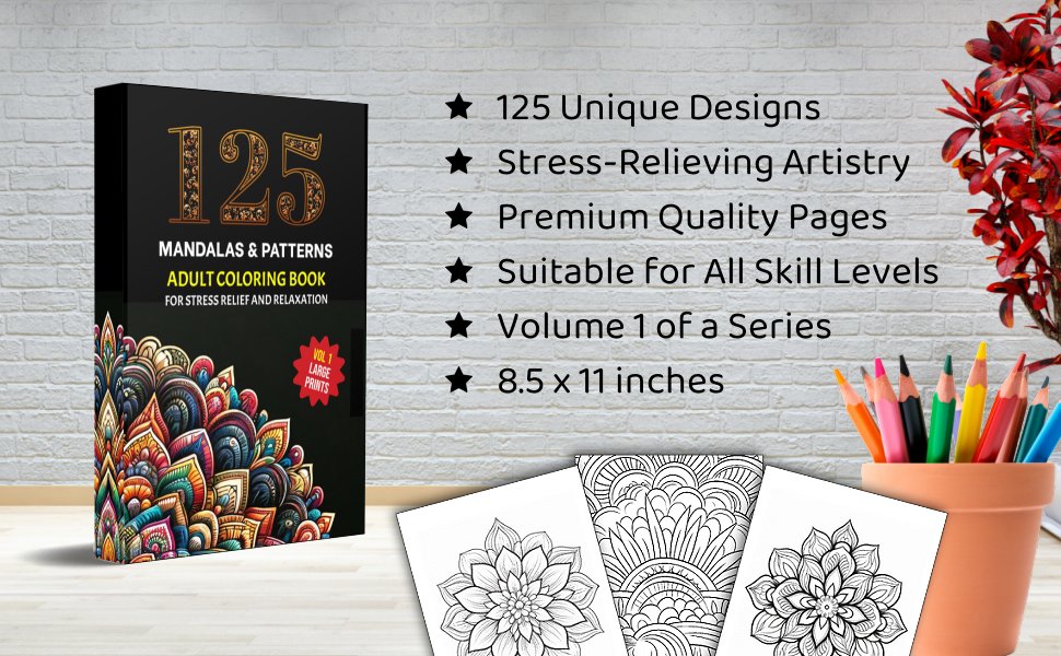 ✨ Unleash your creativity and find your inner peace with "125 Mandalas &amp; Patterns Adult Coloring Book - Vol 1". 🎨 This exquisite book is your ticket to a world of relaxation and artistic expression.

amazon.com/dp/B0CNDJQDPH