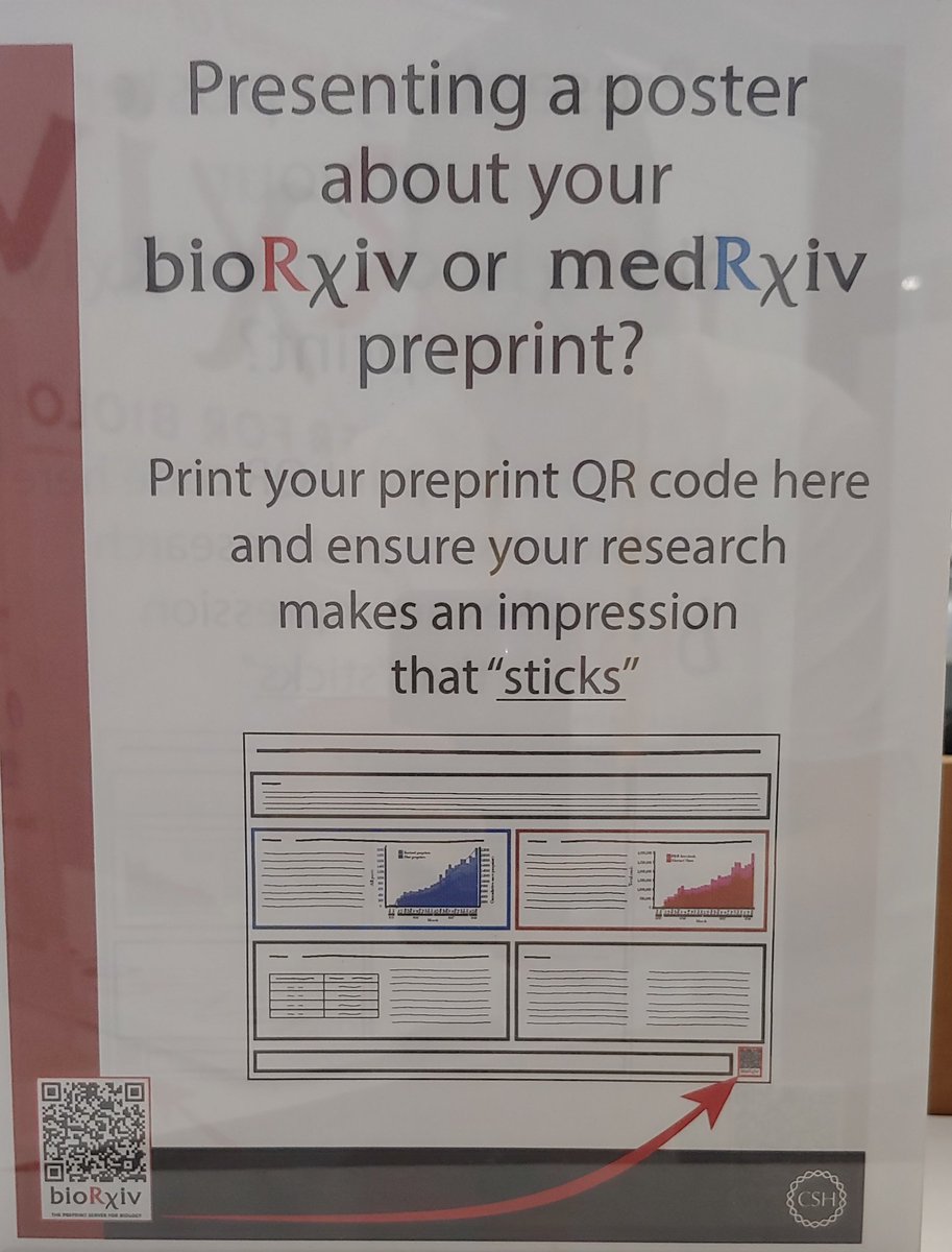 Is your #CellBio2023 poster or talk about your <a href="/biorxivpreprint/">bioRxiv</a> or <a href="/medrxivpreprint/">medRxiv</a> #preprint? Come by booth #535 to print your preprint QR code to stick on your poster and/or conference badge. Let's get more eyes on your research!