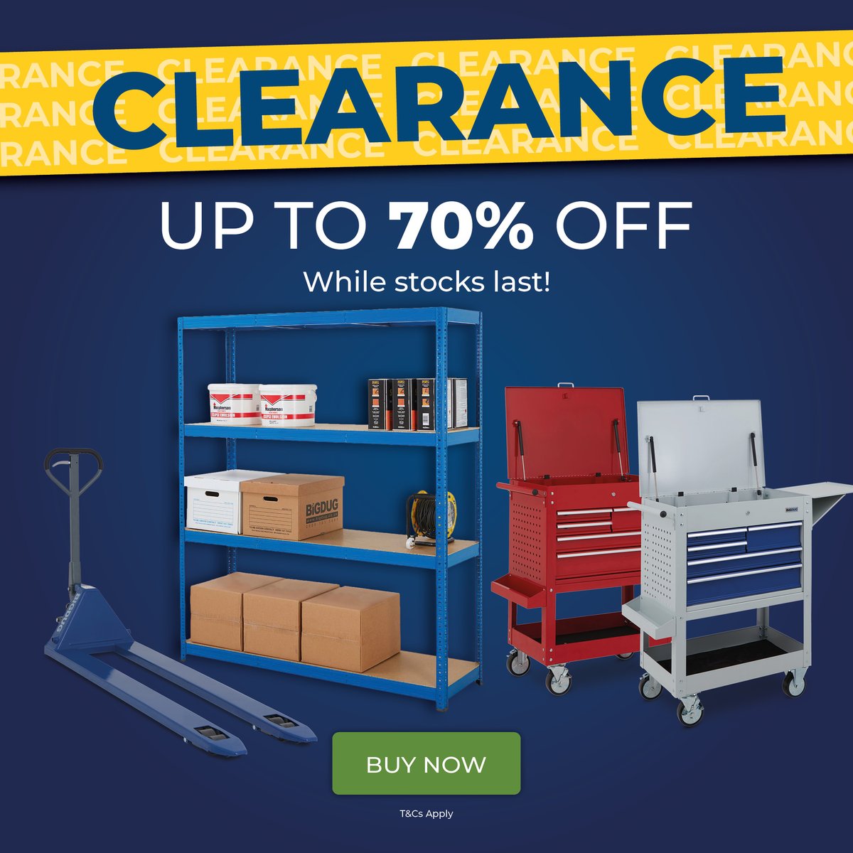 Unbox BiG savings! 📦🤑 Save up to 70% on top clearance lines. From metal storage racks to plastic boxes and containers, find your perfect storage solutions at unbeatable prices. Shop now but be quick – once it’s gone, it’s gone! 🛒: bit.ly/47ZBwxo