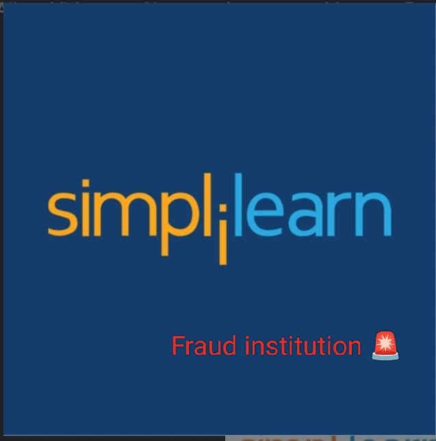 Iam_SaiChandu's tweet photo. @simplilearn @slkrishna08 is a FRAUD online Educational bootcamp .They have cheated 1.68L rupees from Me &amp; some hundreds of poor students by fake job promises.
@OnlineLegalInd @PMOIndia
@CMofKarnataka @DgpKarnataka @consaff @EduMinOfIndia Pls help us in getting our money back 🙏 https://t.co/UktQS9GXfG