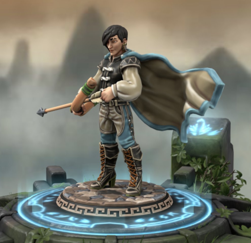 DigThisBird's tweet photo. Say hello to Bobert Simpleman, the Human Rogue Thief I created with my fantasy TTRPG club as we worked on characters using @Wizards_DnD clubs materials.  @HeroForgeMinis They are the most fabulous ne'er-do-well rogue you've ever met. So glad I could give them a flowing robe! https://t.co/pBntt1OM7o