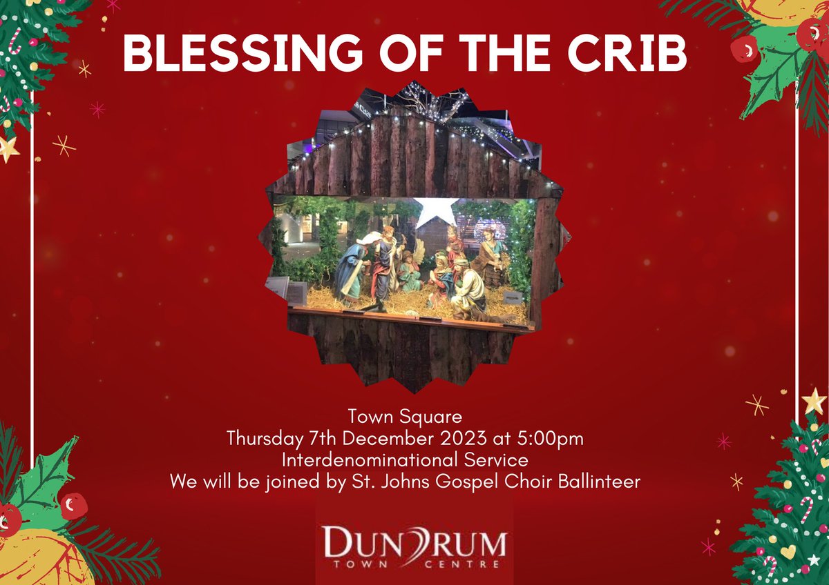 Join us for our annual Blessing of the Crib this Thursday 7th December 2023. 🎄🤶❄️