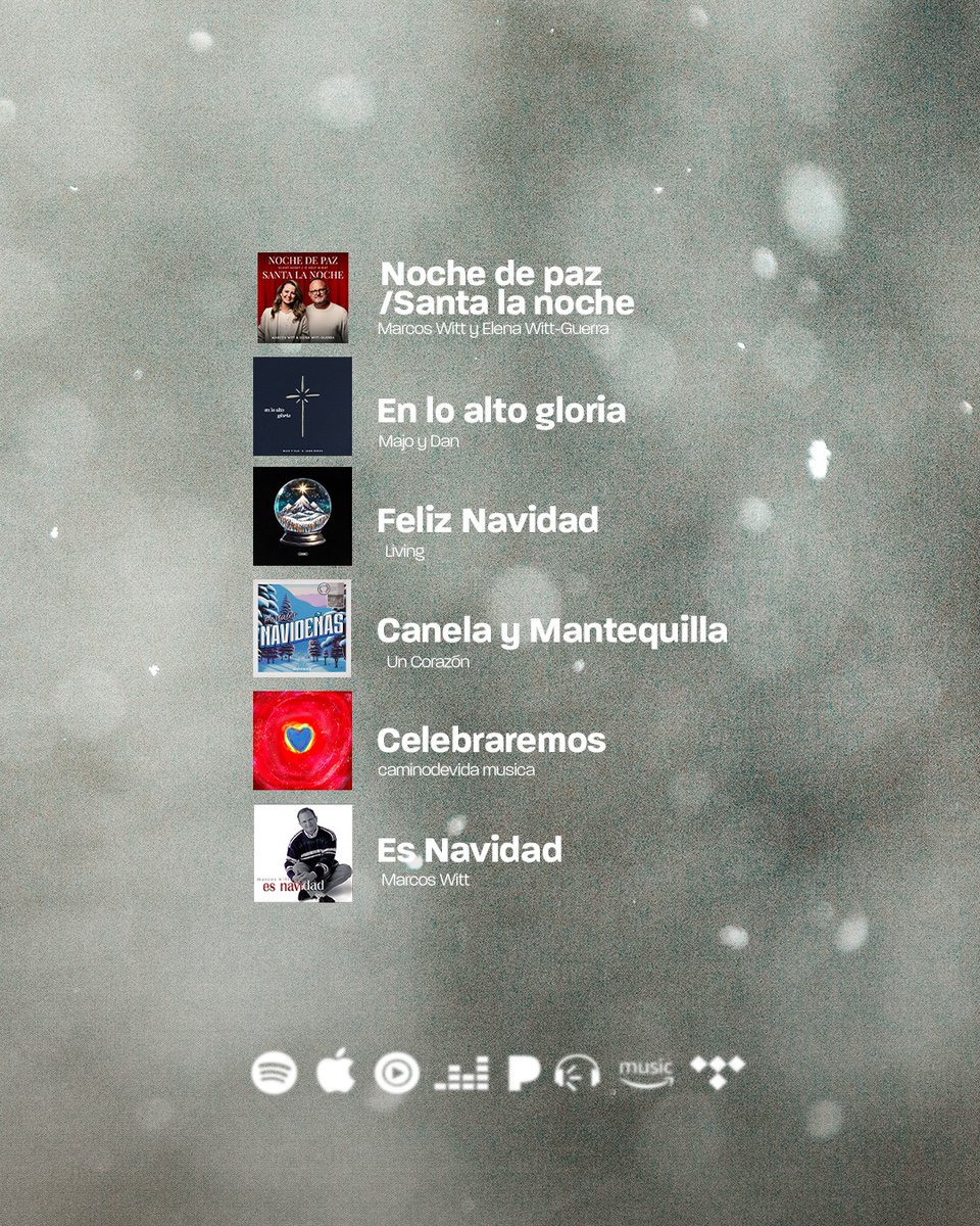 CanZion's tweet photo. Te compartimos estas canciones navideñas cristianas 🎶 para tocar y cantar en tu iglesia o simplemente disfrutar esta temporada.🌟
Cuéntanos: ¿Cuál es tu favorita?
.
.
.
.
#Uncorazon #MajoyDan #Canciones #Alabanza #Adoracion #Jovenes #Navidad #NavidadesConJesus #MusicaNavideña https://t.co/8aUGCB6PV8