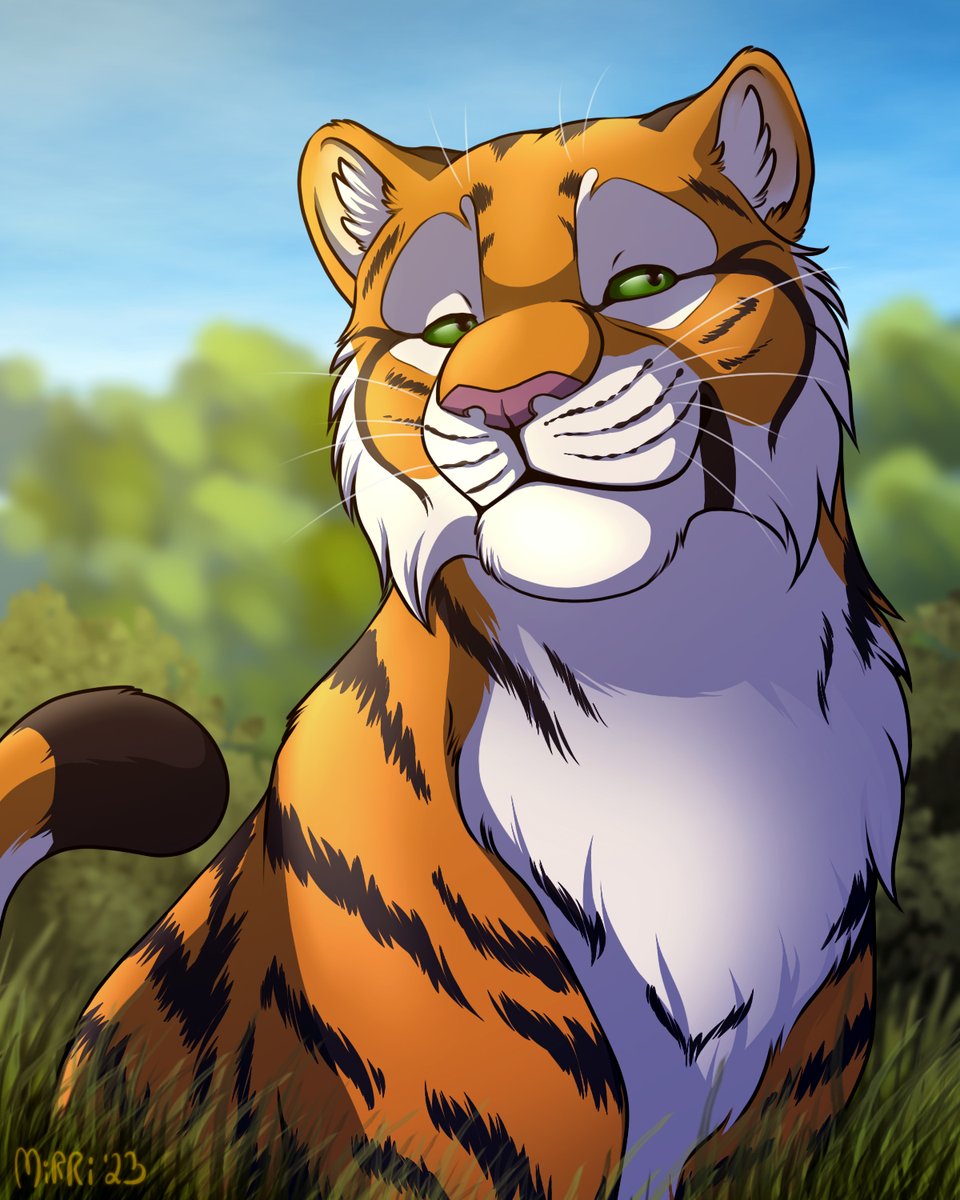 There's a striped cat hiding behind today's door.
A gift from Siegmar to AmurUssuri.

#artvent_calendar #tiger #AdventCalendar