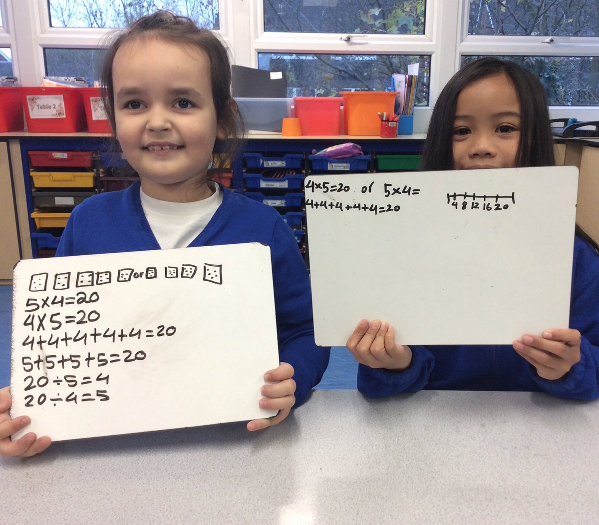 3M were learning their 4 times tables!😀✏️✖️ #MathsNoProblem #KS2Maths #Multiplication