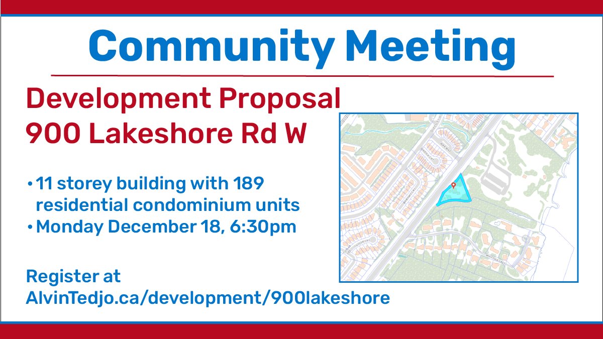 AlvinTedjo's tweet photo. More #housing community meetings coming soon!😁
Hear the proposal, share your thoughts, shape the future of our community
👪December 13 at 6:30 - @IndwellCA
🏡December 18 at 6:30 - 900 Lakeshore Rd W
🔗https://t.co/WRM2cZSAnr https://t.co/fzdivmQMQr