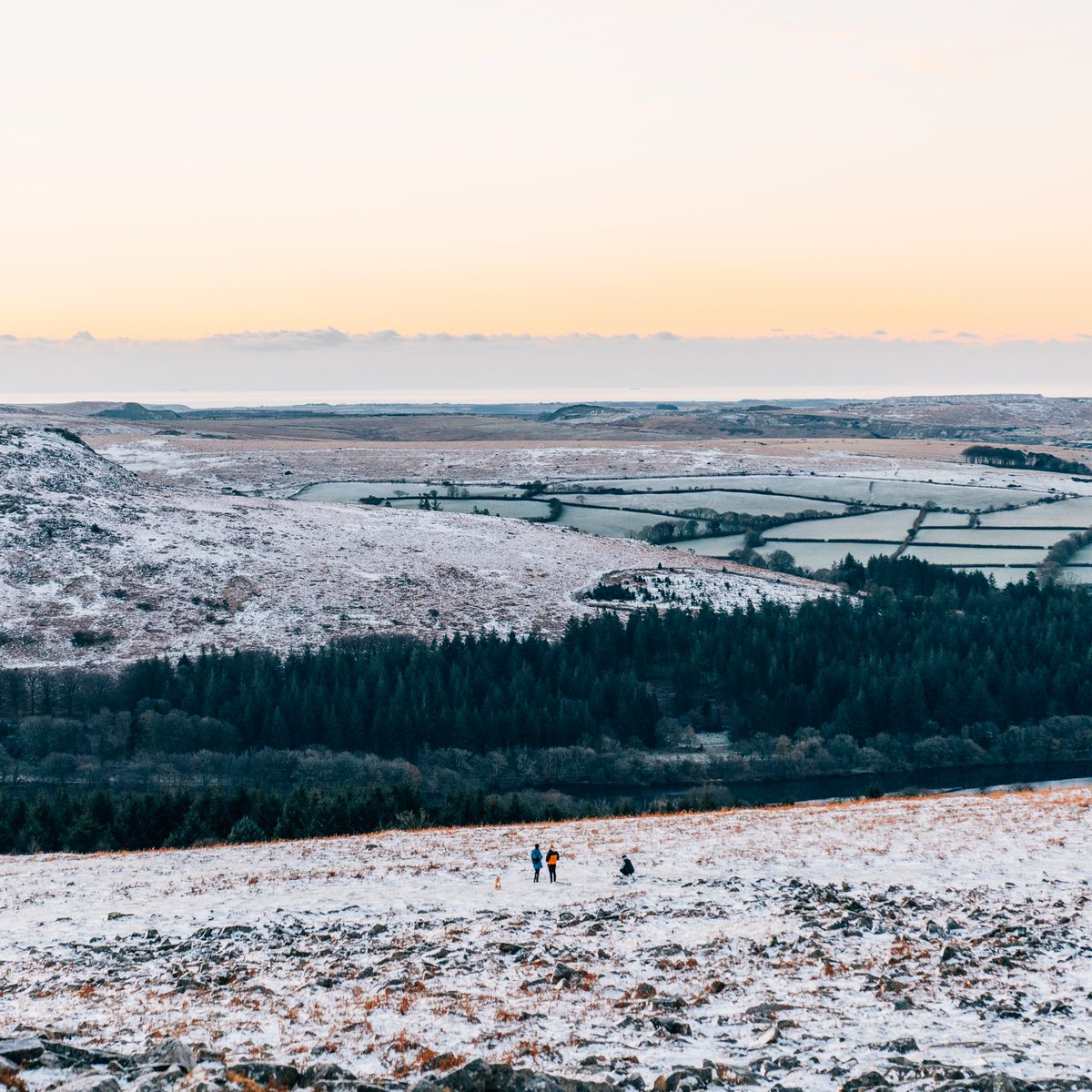 PlymUni's tweet photo. Dartmoor saw a beautiful light covering snow over the weekend ❄️ 

Did you brave the cold or stay warm indoors? https://t.co/zEefrTrS8G