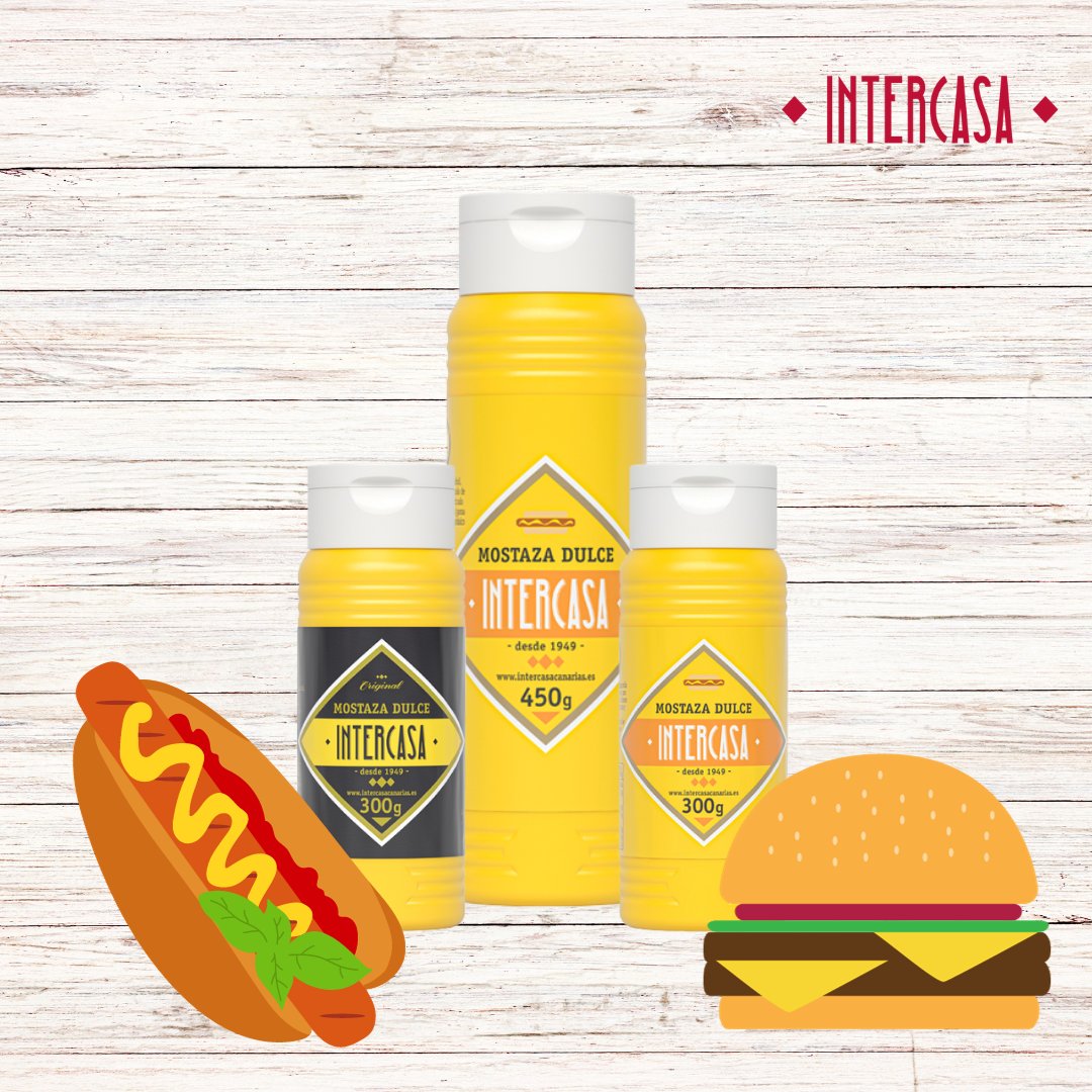 IntercasaCan's tweet photo. Presentamos nuestra MOSTAZA. Dulce y suave, con textura cremosa y un apetecible color dorado, esta salsa acompaña hamburguesas, perritos y miles de platos más. Prueba a hacer una salsa de mostaza y miel, con nuestra salsa estará para chuparse los dedos 🌭🍔 #singluten https://t.co/av5cYeLbLP