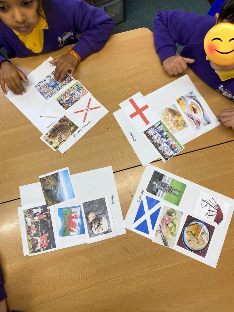 MissDunworthLHS's tweet photo. It’s Geography week!🌎 today the children learnt about the 4 countries in the UK and explored them on a map. We then looked at some English, Welsh, Northern Irish and Scottish traditions 🇬🇧 @MissMcNamaraLHS @GeographyLHS23 @HeadLHS @LHS_Watford https://t.co/YEwdkHKSY8
