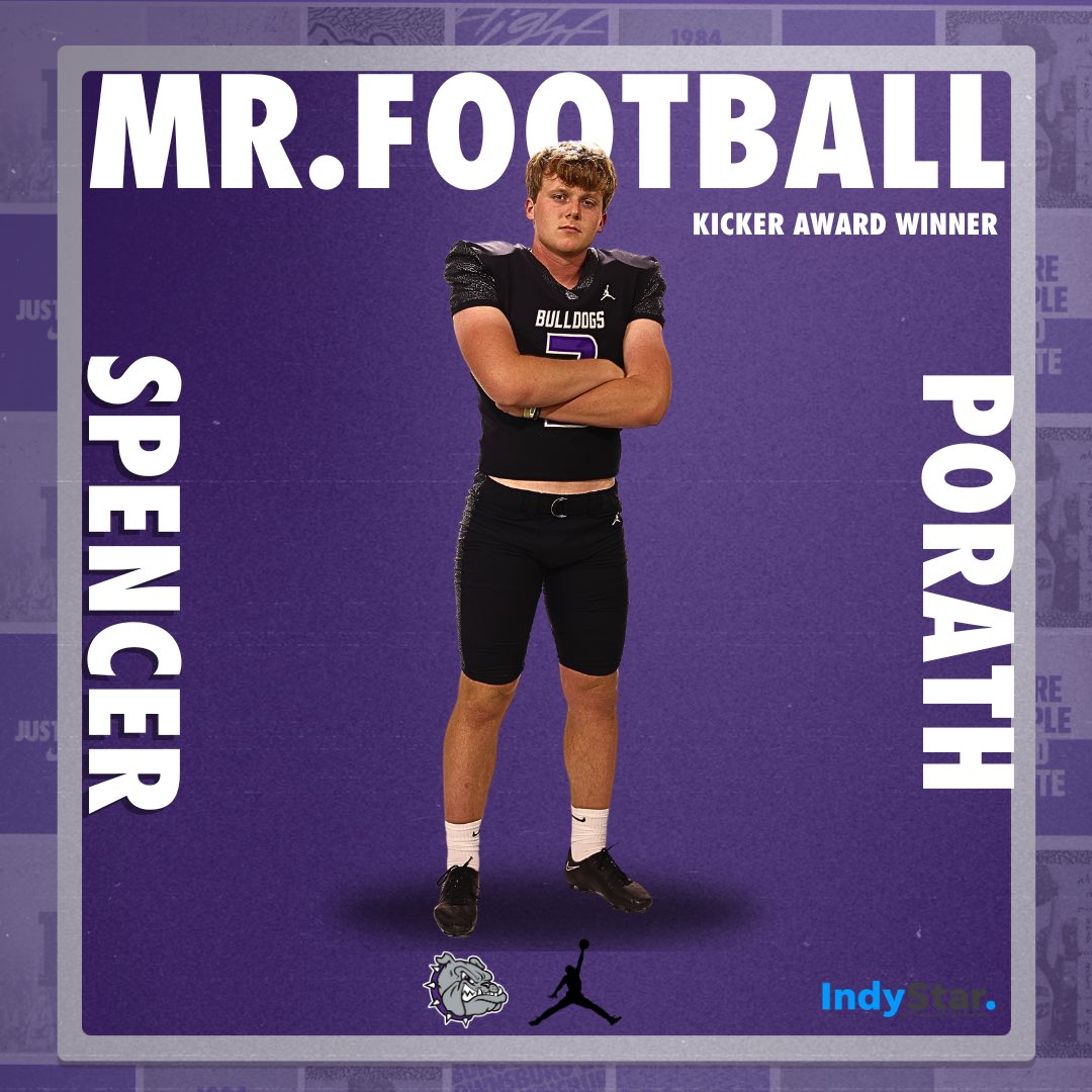 Congratulations to Spencer Porath for winning Mr. Football for the kicker position. Great job on an amazing season!!

#Bulldogtough x #Bulldogfamily