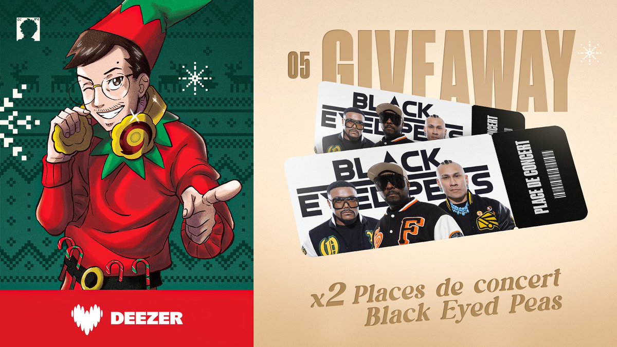 Les frérots @DeezerFR te permettent d’assister au concert des Black Eyed Peas en t’offrant 2 places ! 🤩 Pour participer : #RT & #Follow @DeezerFR et @GotagaTV TAS le 12/12 (1 gagnant) | Produits offerts