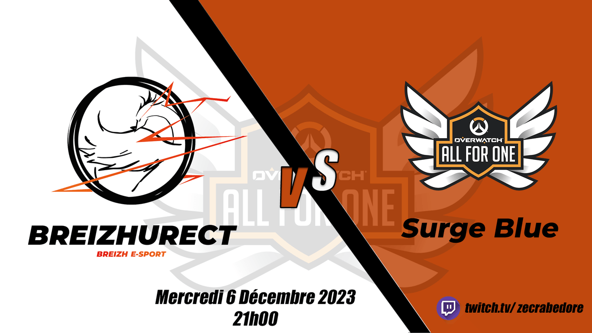 Mercredi nos phoenix repartent sur le terrain de <a href="/PlayAllForOneFR/">Overwatch AllForOne France</a> pour affronter les Surge Blue ! c'est leur avant-dernier match des placements ! Venez les soutenirs sur le stream de notre crabe ! 

#BREIHWIN #Forthephoenix
