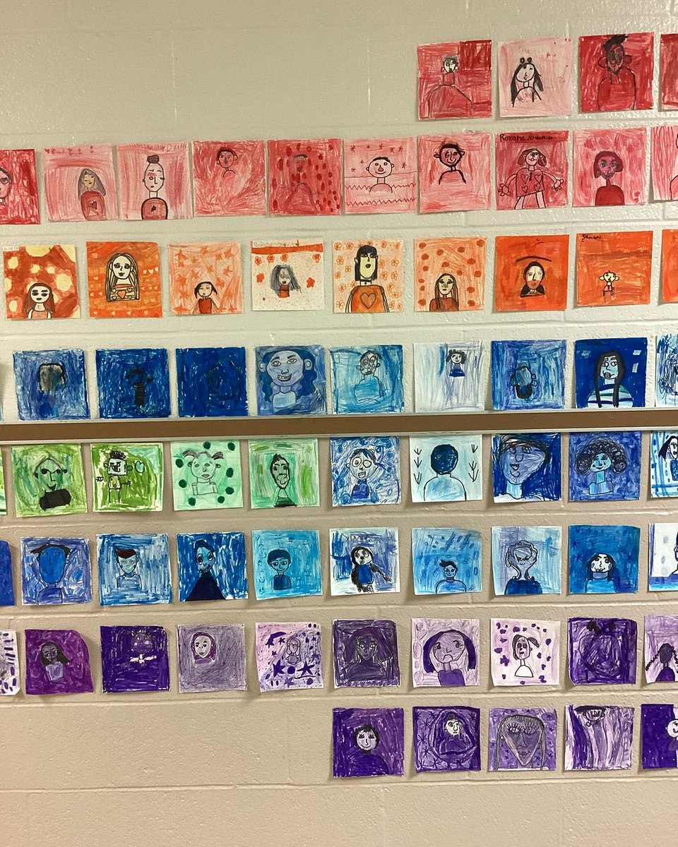 Shout out to the k-6 graders at @IPSPotter74 for these amazing monochromatic self-portraits! 👏 🧑‍🎨

#IPSProud #TeamIPS #Art