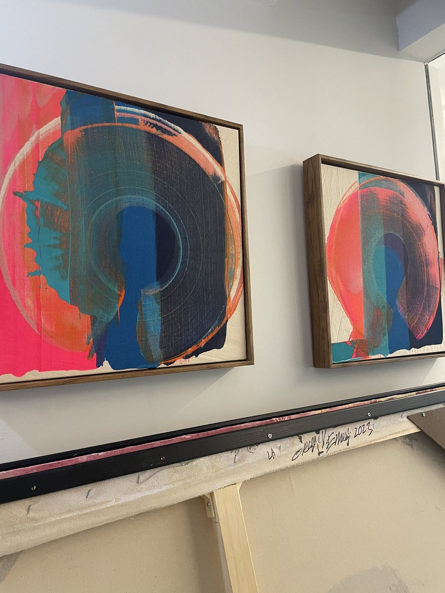 Headed to Miami tomorrow, new paintings!  #miamiartweek #contextmiami #contemporaryart #painting